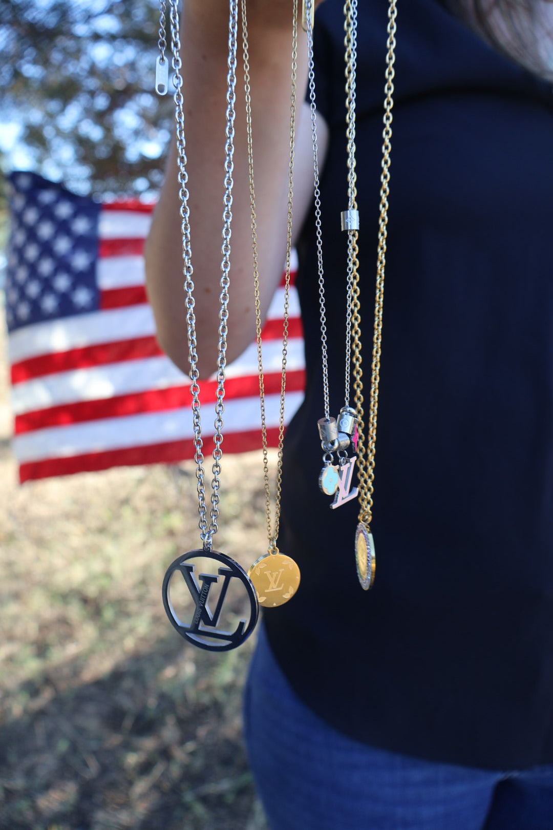 Floral LV Gold Necklace