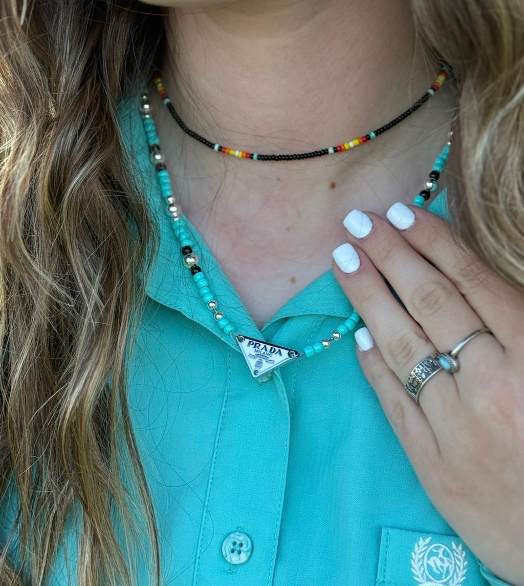 Crimson Luxe Beaded Necklace