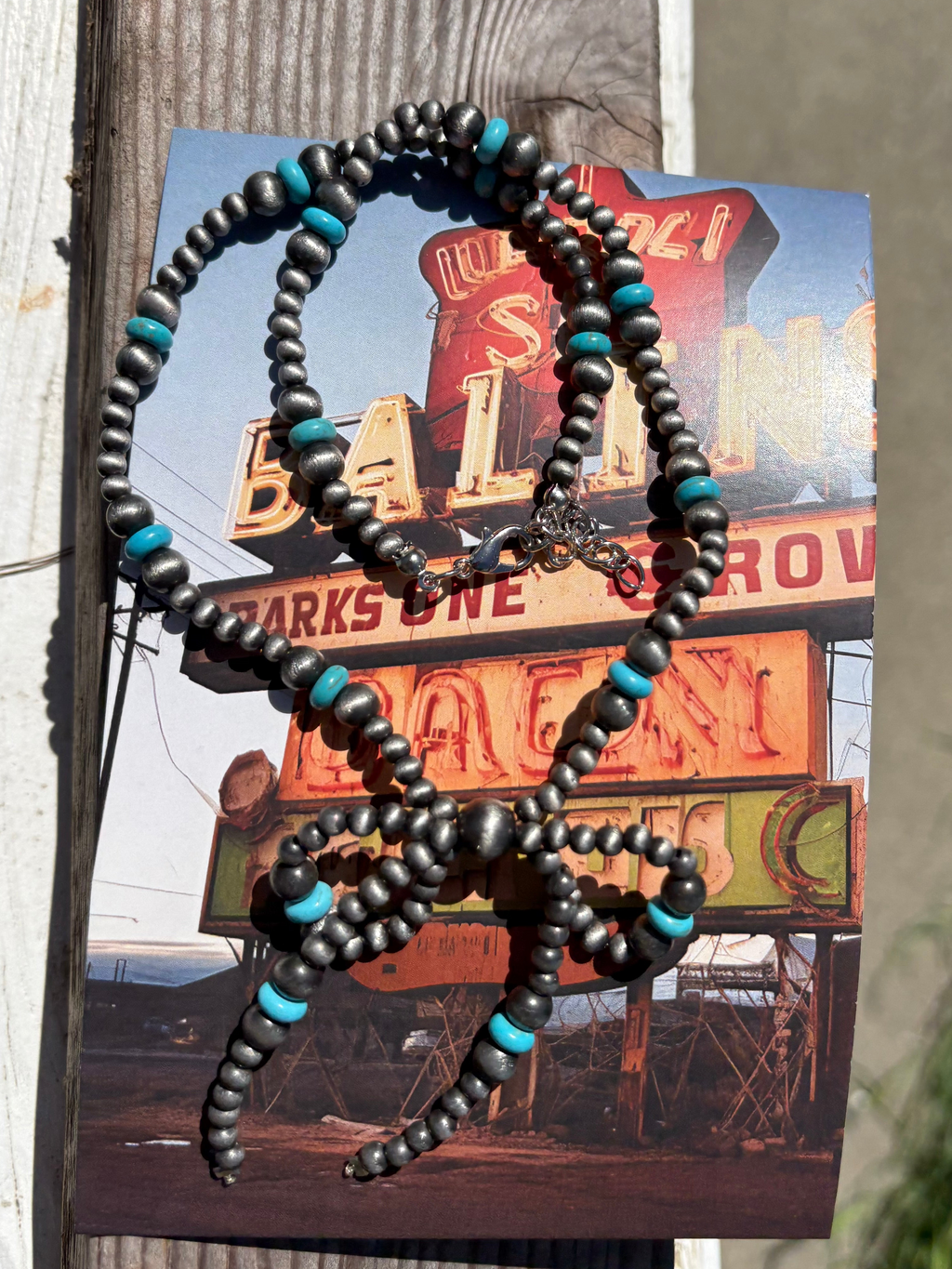 Turquoise Tie Necklace