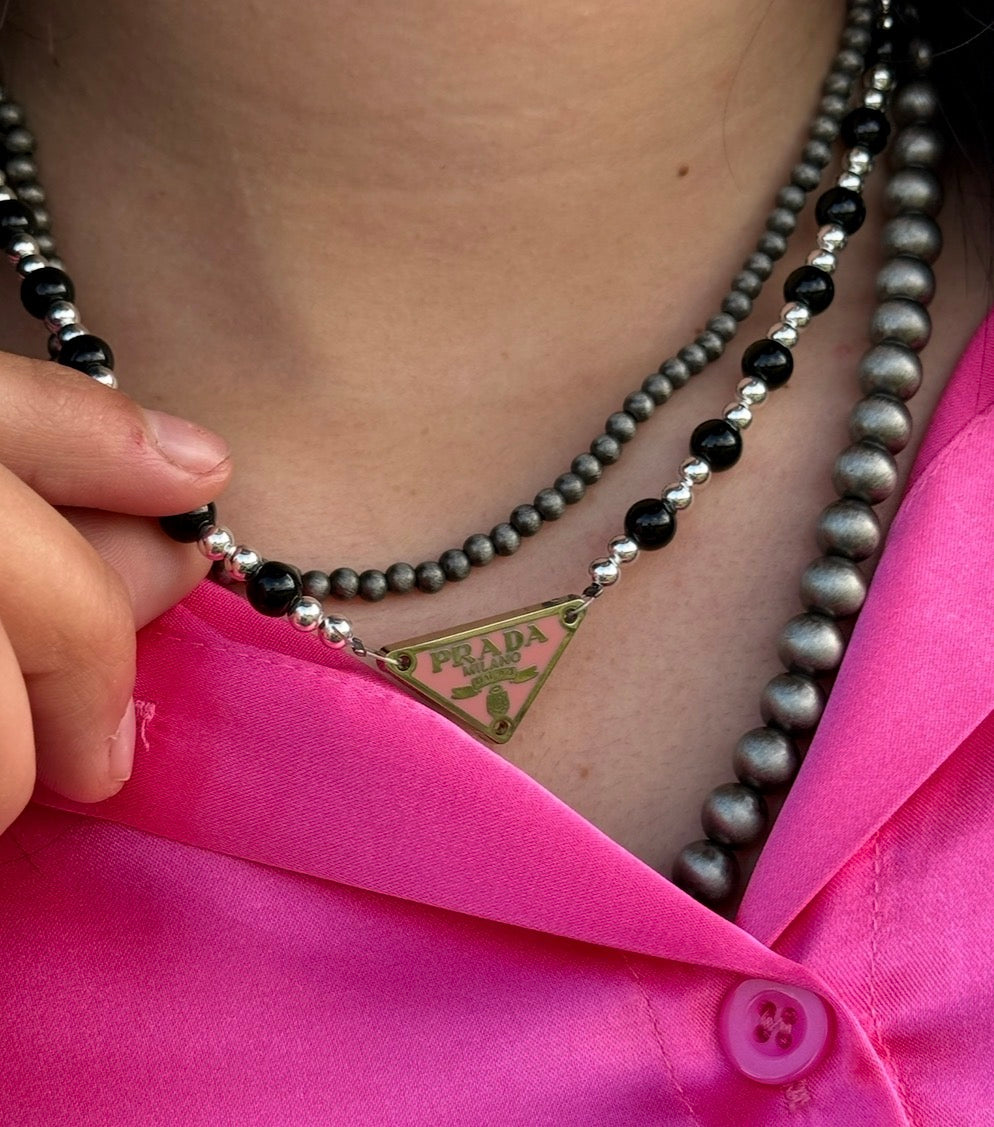 Crimson Luxe Beaded Necklace