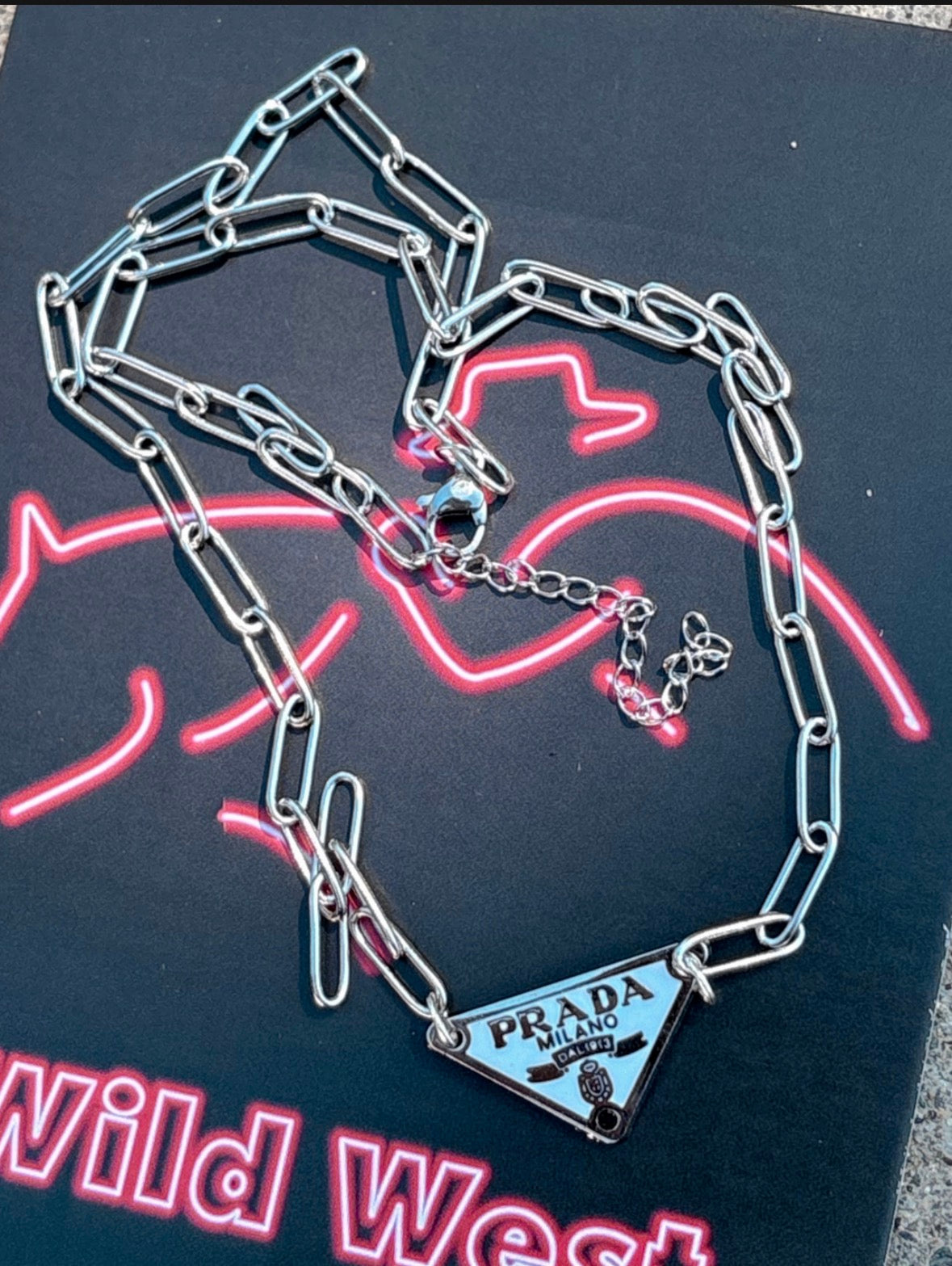 Crimson Luxe Chained Necklace