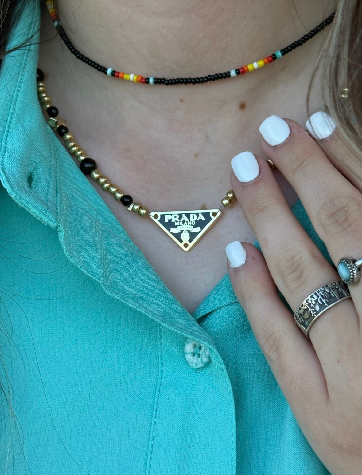 Crimson Luxe Beaded Necklace